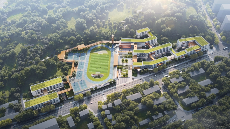 藏在山林間的氧氣校園一一白鶴中學(xué)勘察設(shè)計項目