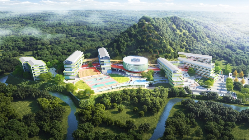 游嬉臺，彩虹環(huán)，育人山房似家還——張家界市特殊教育學(xué)校易址新建項目