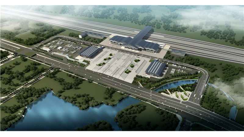 昨天，中機國際承接的張家界綜合客運樞紐現(xiàn)場萬眾矚目