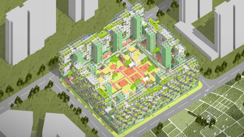 全國“好房子”設(shè)計(jì)大賽優(yōu)秀獎(jiǎng)作品：“取一木，還一林·立一屋，守一生”